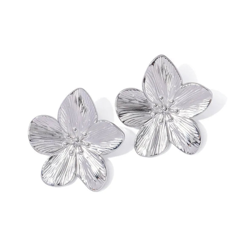 Fashion Earrings Flower Alloy Retro Style