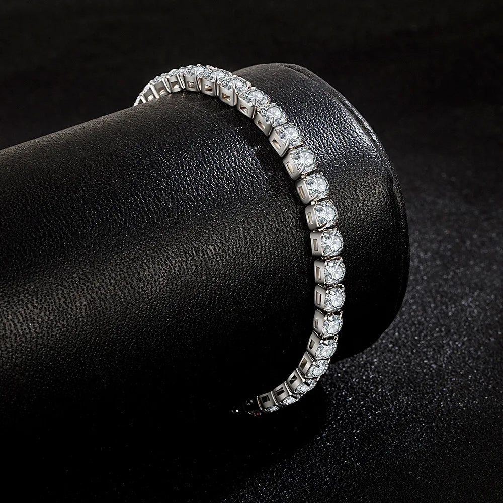 Silver Bracelet Zirconia Tennis