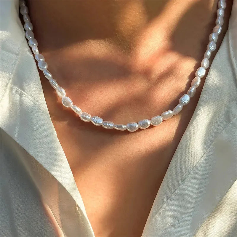 Pearl Choker Necklace Vintage Elegant Jewelry
