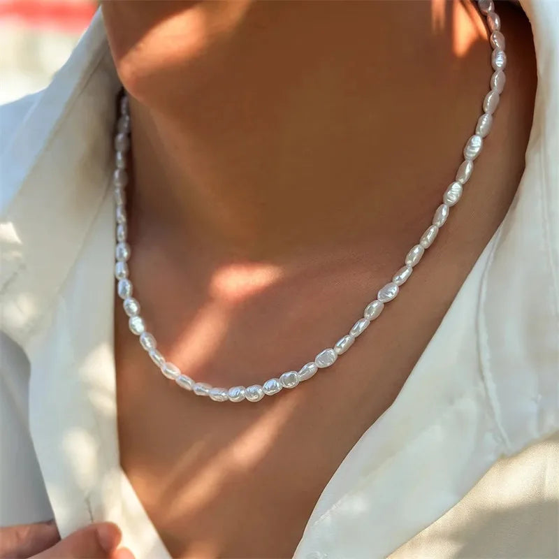 Pearl Choker Necklace Vintage Elegant Jewelry