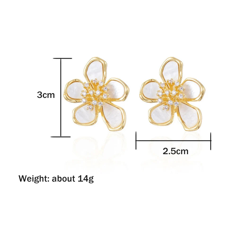 ZAKOL Temperament Flower Earrings