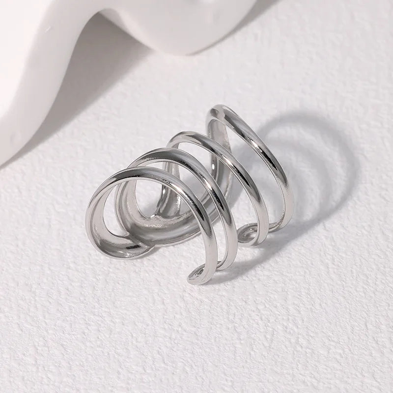 Stainless Steel Irregular Wave Rings