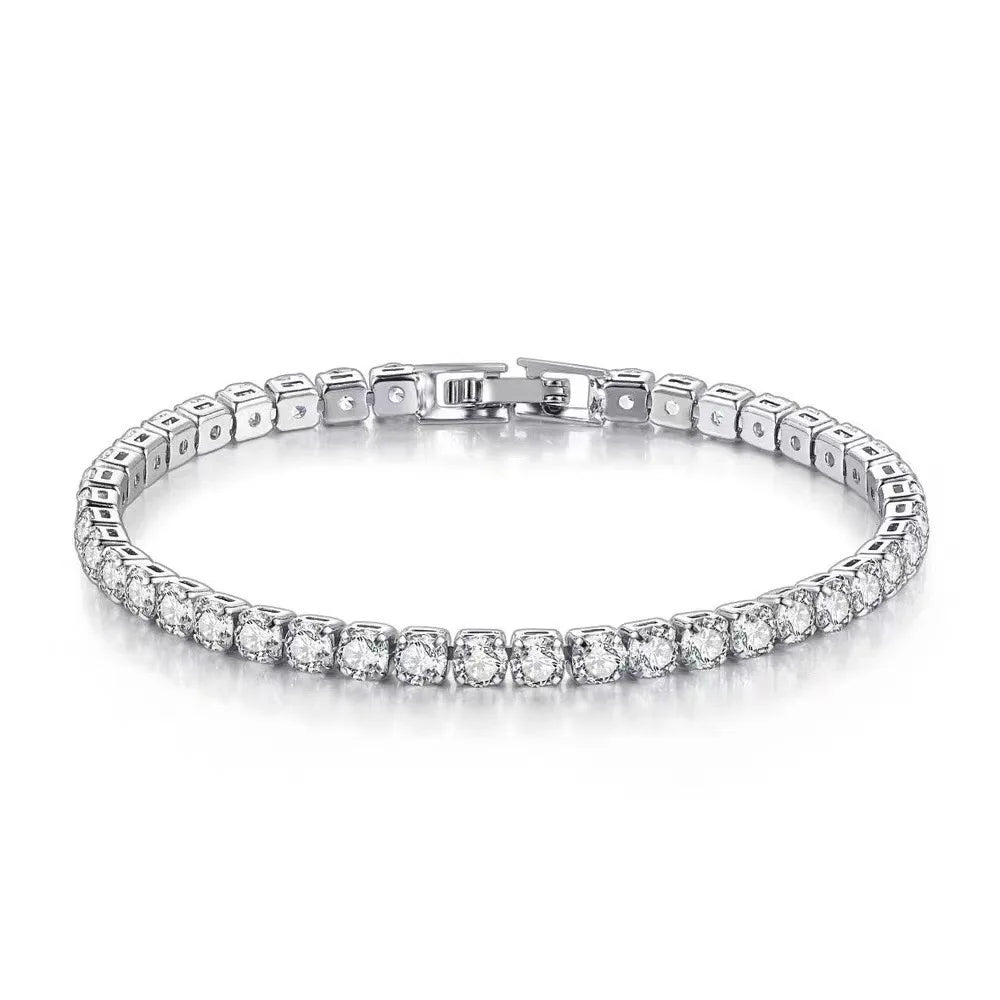 Silver Bracelet Zirconia Tennis
