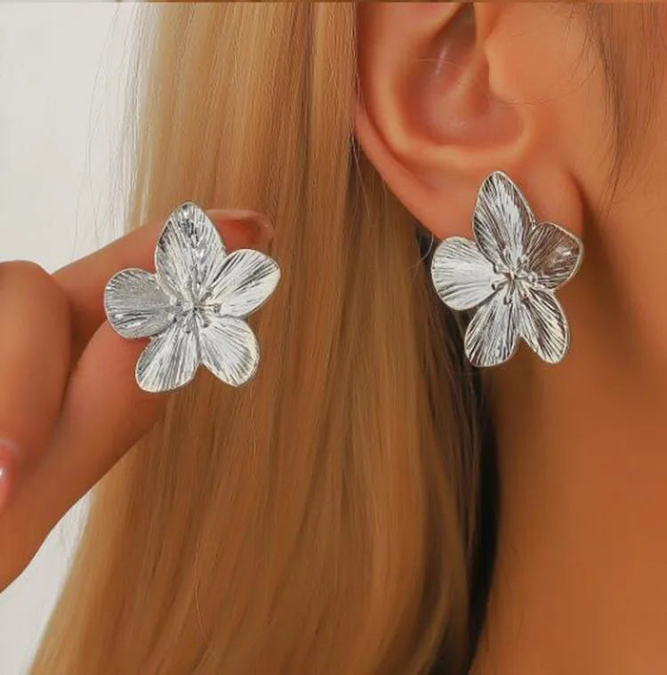 Fashion Earrings Flower Alloy Retro Style